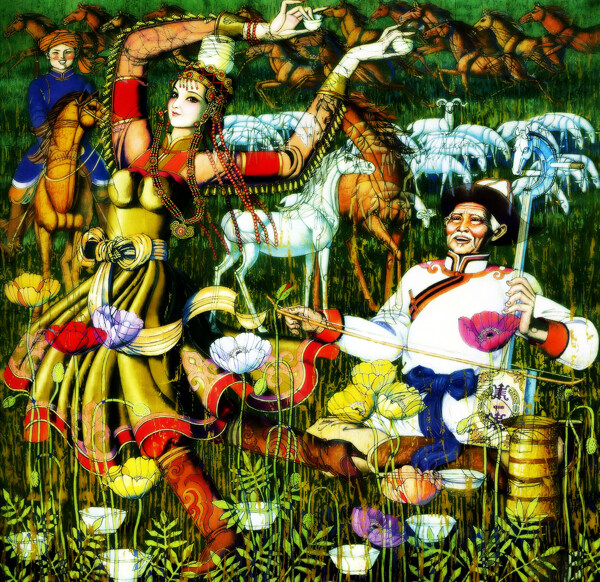 裝飾畫(huà)中國(guó)民族人物