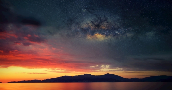 傍晚星空