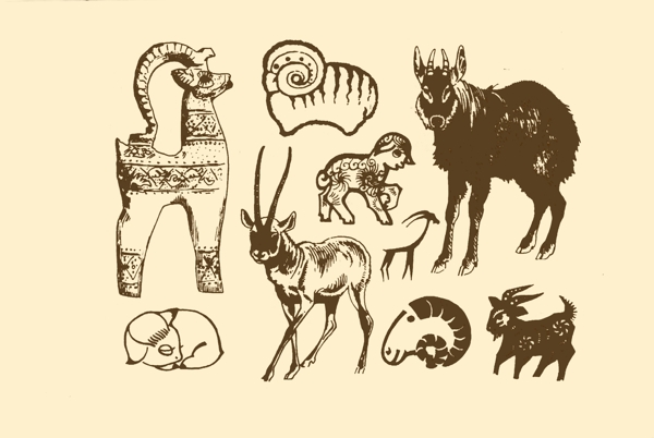 動物圖案羊圖片