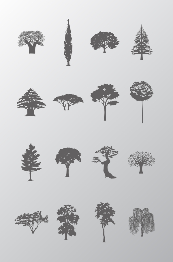 形态各异的树
