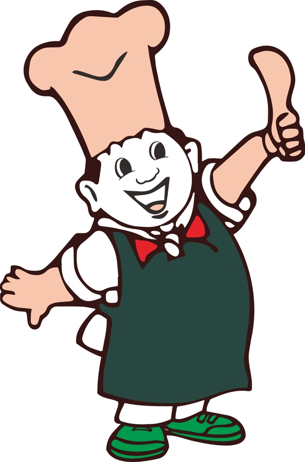 卡通男厨师
