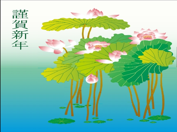 矢量荷花圖片