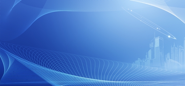 动感几何科技背景炫彩展板蓝色图片
