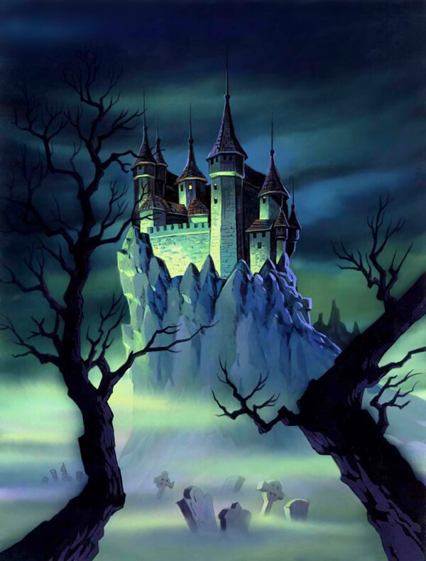 动画背景黑夜城堡图片