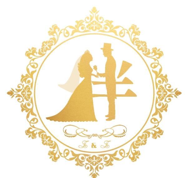 金色婚禮LOGO