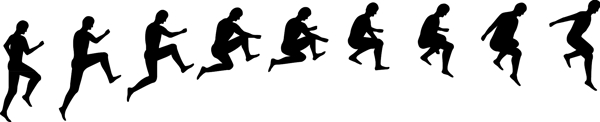 人物動(dòng)作剪影矢量