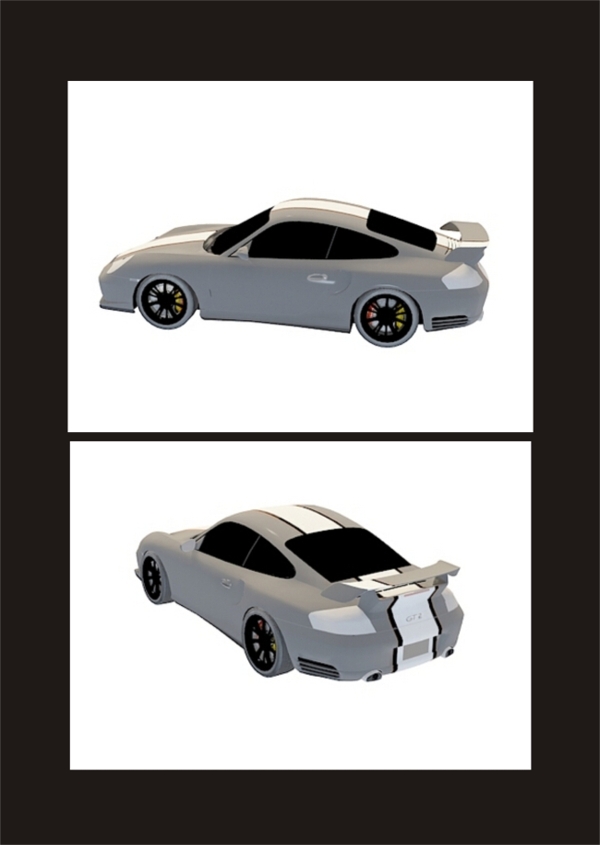 保時捷跑車3d模型
