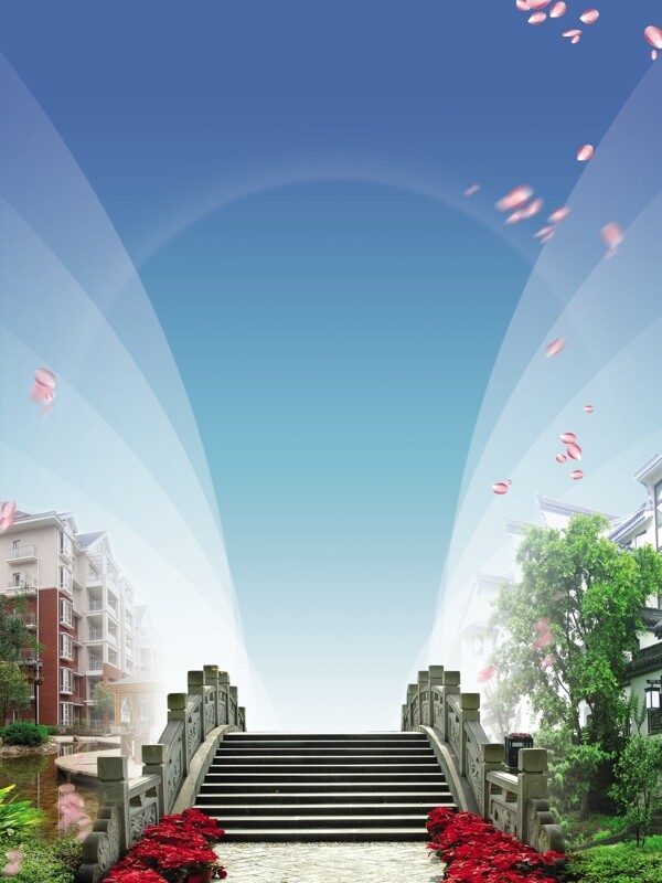 现代城市风格地产广告