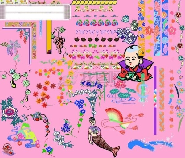 底紋素材邊框素材修飾PSD分層素材