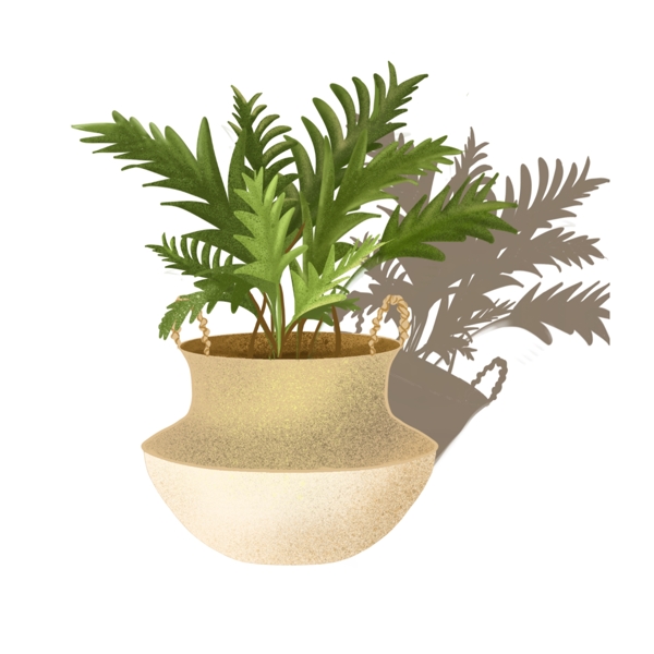 绿色清新植物盆栽
