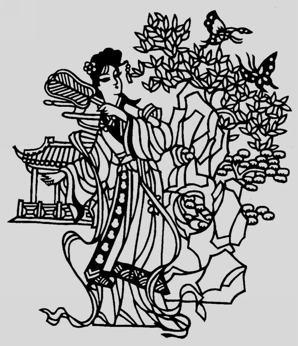 賞花剪紙