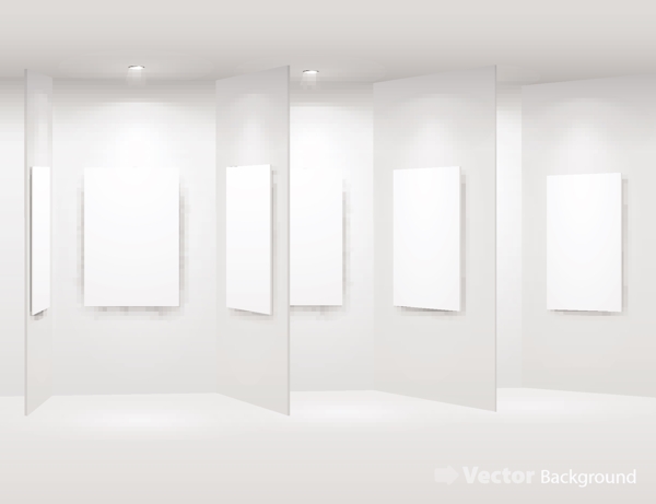 精美展廳矢量素材