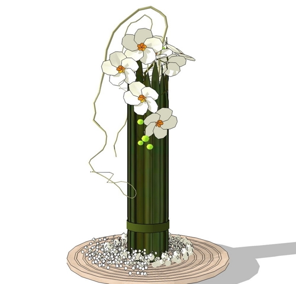 SketchUp家居飾品假花圖片