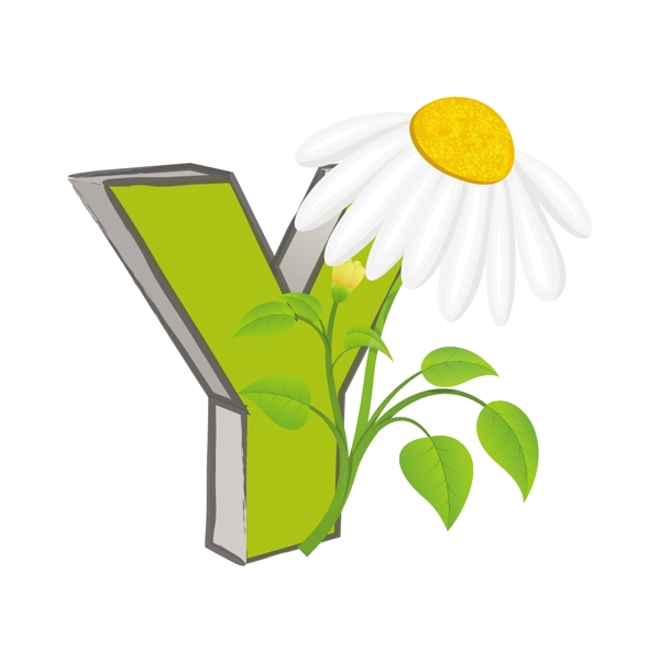 向量y字母花