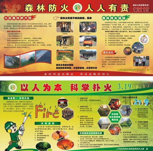 森林消防展板圖片