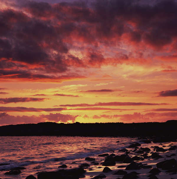 海边日落风景摄影
