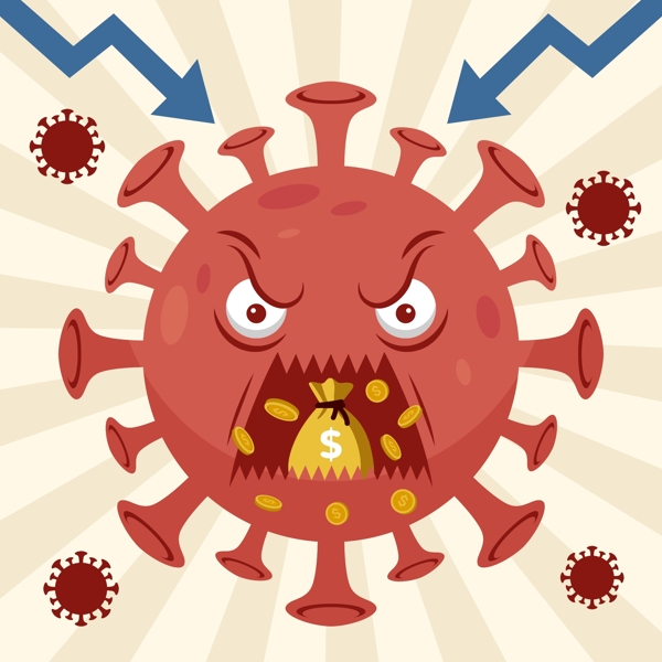吞食金币的冠状病毒图片