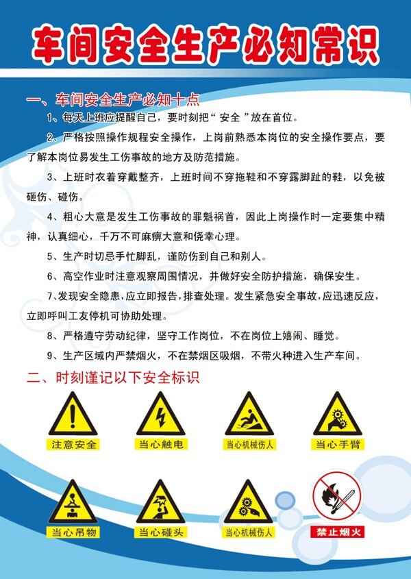 安全生產(chǎn)必知常識(shí)圖片