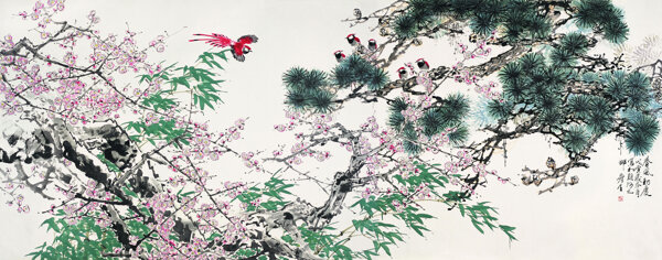 花鳥畫國畫圖片