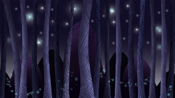 梦幻紫色森林广告背景