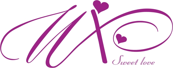 WX字母设计婚礼logo图片