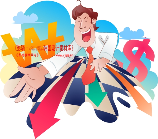 男性商業(yè)插畫商務(wù)矢量素材商務(wù)男性HanMaker韓國設(shè)計(jì)素材庫