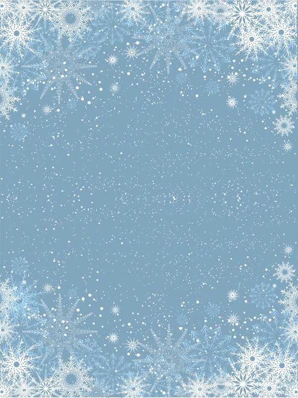 淡蓝色背景的雪花
