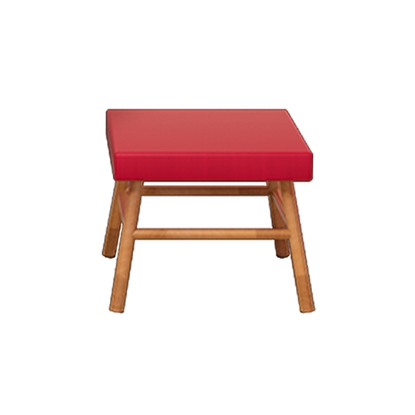 一张红色的小凳子