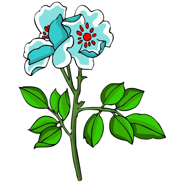 花卉古典插畫