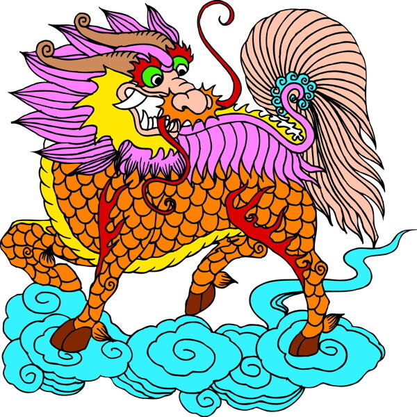 鳥(niǎo)獸吉祥插圖裝飾