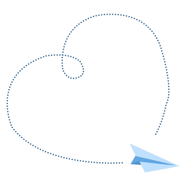 简约纸飞机心形对话气泡框