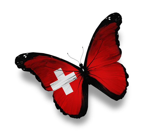 瑞士国旗蝴蝶