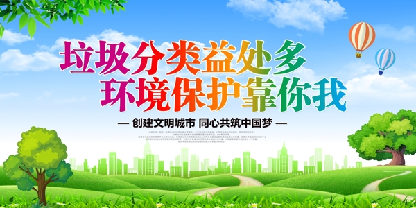 垃圾分類(lèi)社會(huì)公益宣傳展板