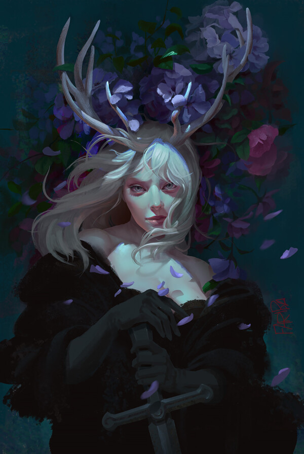 彩色動(dòng)漫人物插畫背景