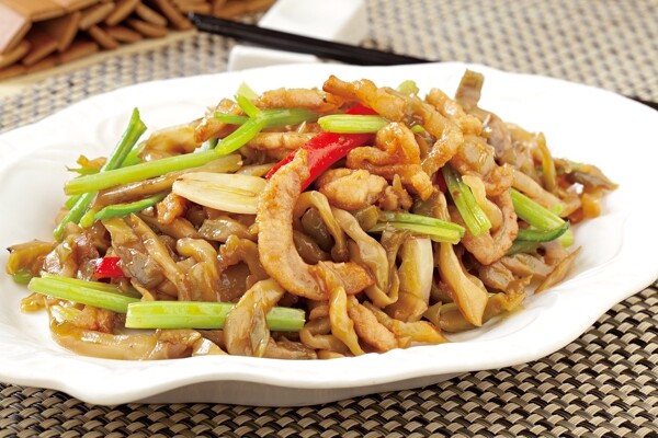 榨菜炒肉筋圖片