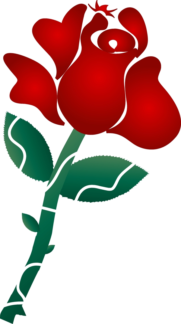 情人节玫瑰花元素渐变形状矢量创意套图8