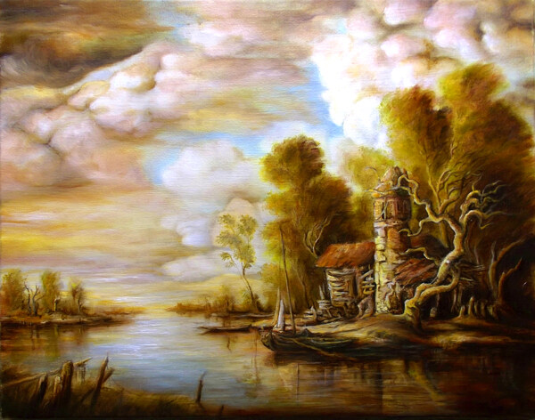 油畫風(fēng)景圖片