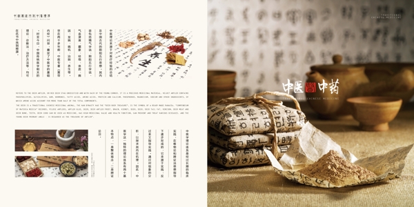 中國風(fēng)中式中醫(yī)醫(yī)藥傳統(tǒng)文化畫冊