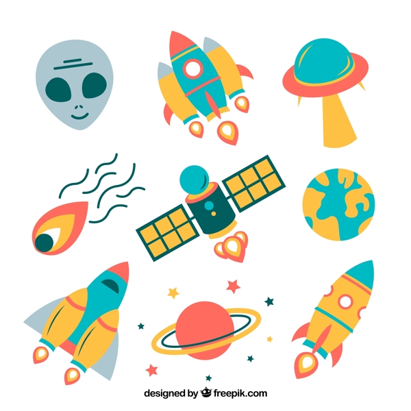 火箭飞碟与外星人图片