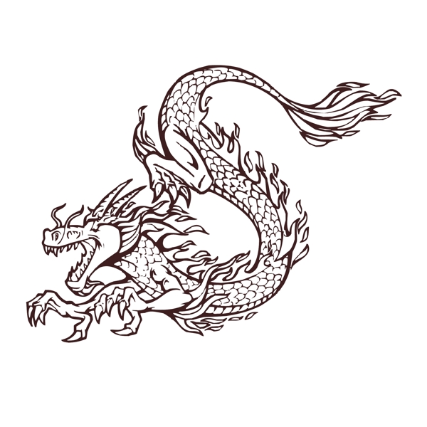印花矢量圖靚仔裝抽象動(dòng)物龍免費(fèi)素材