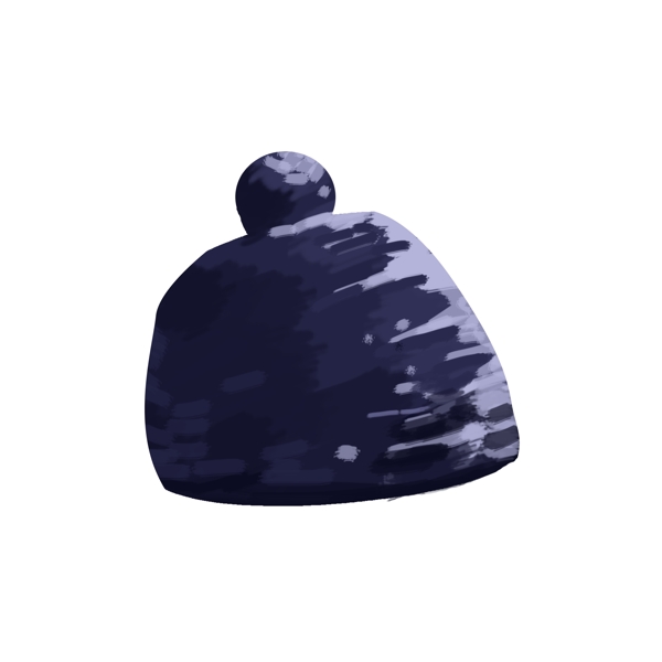 冬季户外运动工具蓝色的毛绒帽