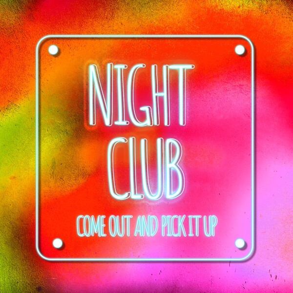 酷夜俱乐部字体与霓虹灯效果和背景