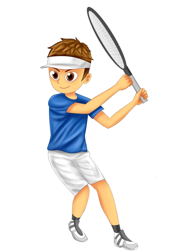 打网球男孩运动员