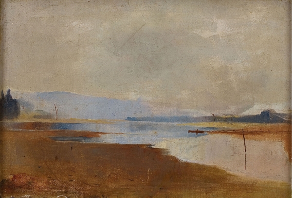 CharlesConderRiverLandscape1888画家风景画静物油画建筑油画装饰画