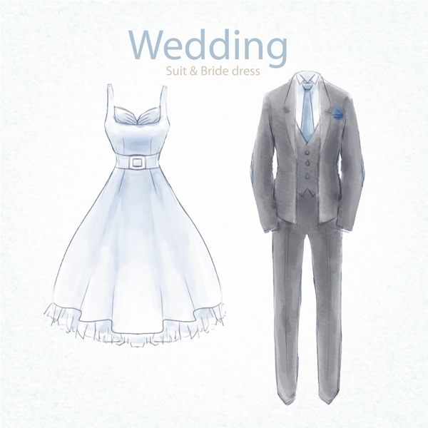手繪結(jié)婚禮服
