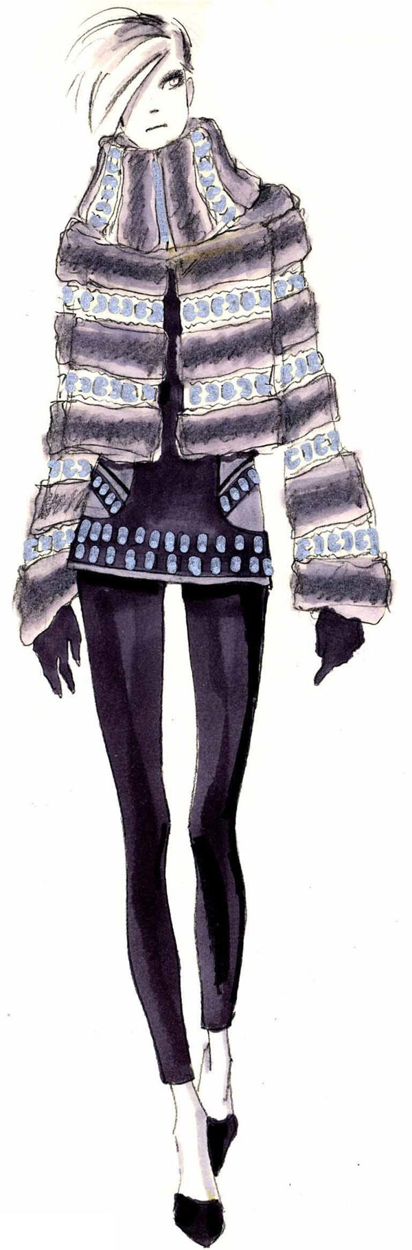手繪服裝設計v