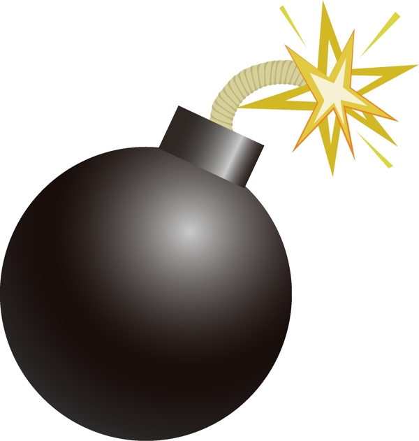 黑色圆形炸弹插图