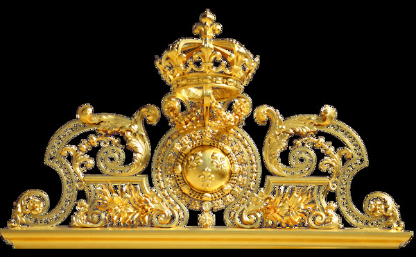 黄金皇冠透明装饰素材