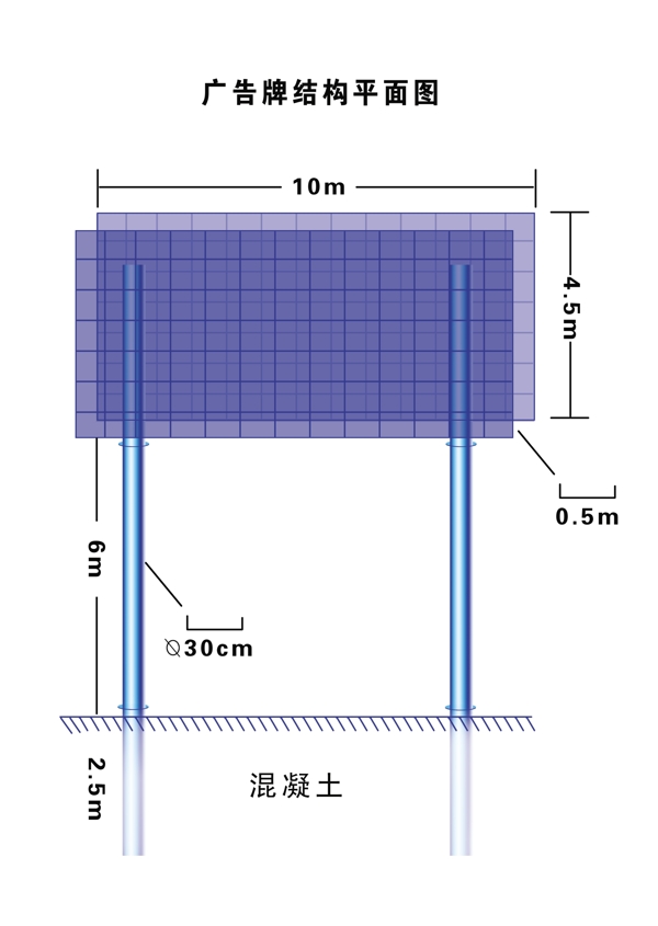 戶外巨型廣告牌結構圖圖片