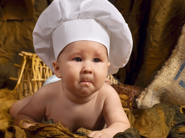 可爱小宝宝厨师图片